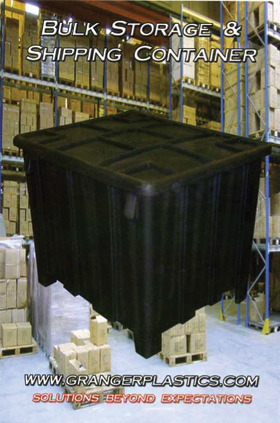 GP1004 Literature, Bulk Storage Container Information Front, Bulk Poly Container Literature Front, Material Handling Literature Front